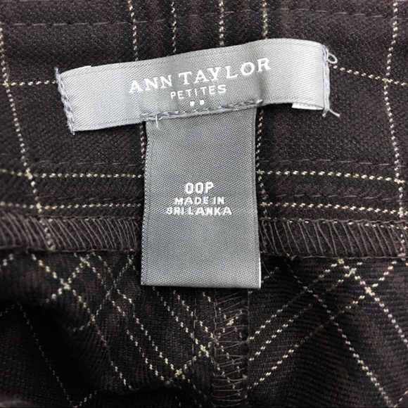 ANN TAYLOR Pencil Skirt Plaid Petite Buttons Dark Academia Schoolgirl Size 00P - Picture 6 of 8